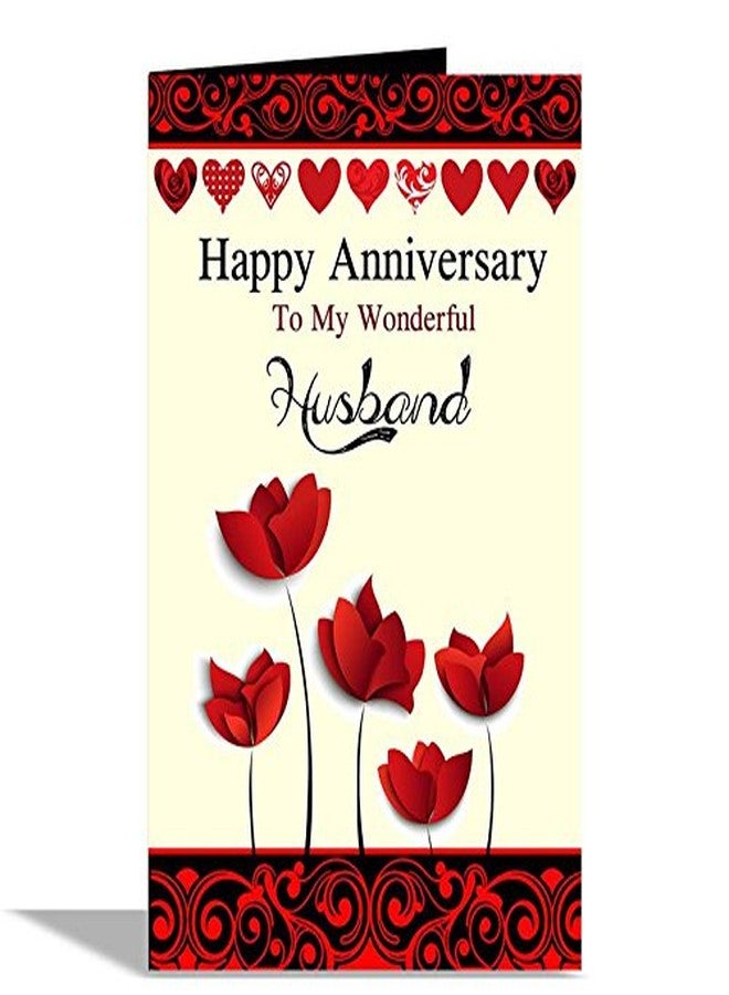 Alwaysgift Happy Anniversary Husband Greeting Card,Pack of 1 - Image 1
